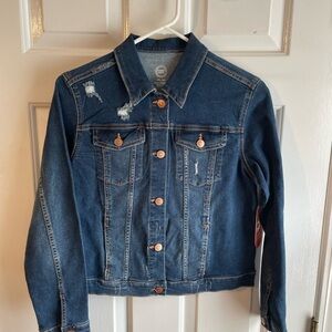 Girls Blue Denim Jacket with Distressed Details Size. XXL (18) NWT